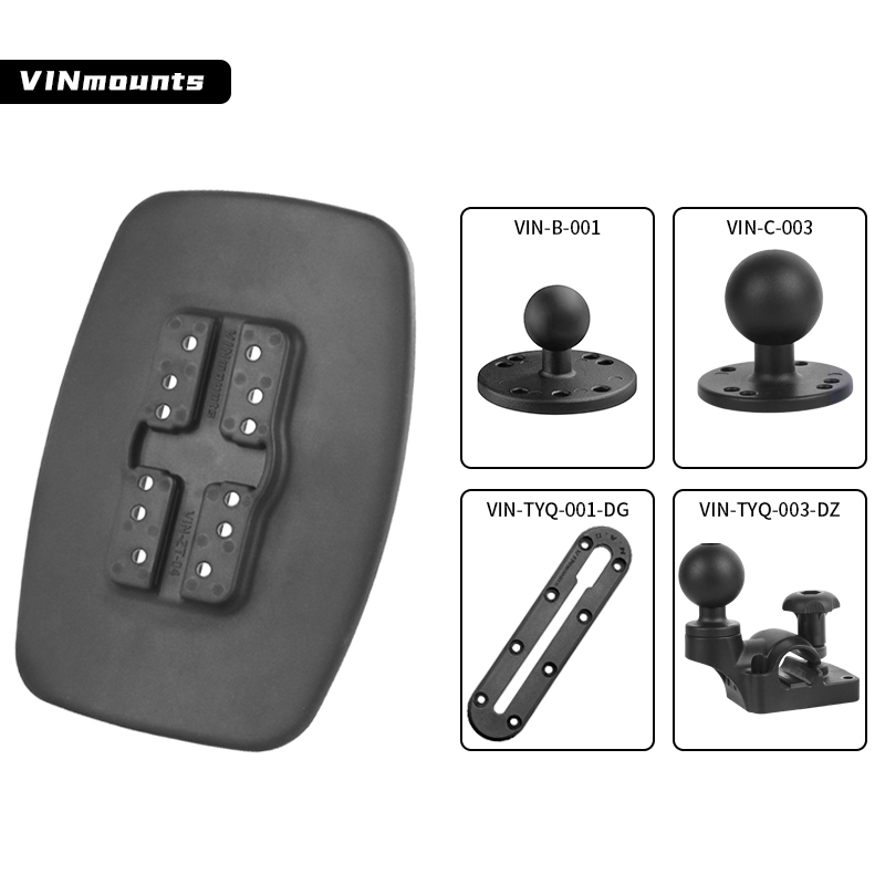 VINmounts Glue-On Pad Flexible Surface Mount for Inflatable Boats - Kayak, Canoe, Dinghy | Rod Holder & Motor Mount VIN-ZT-04