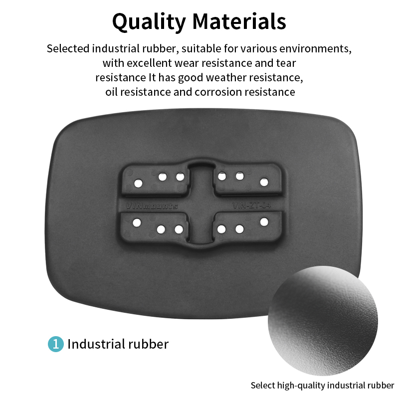 VINmounts Glue-On Pad Flexible Surface Mount for Inflatable Boats - Kayak, Canoe, Dinghy | Rod Holder & Motor Mount VIN-ZT-04