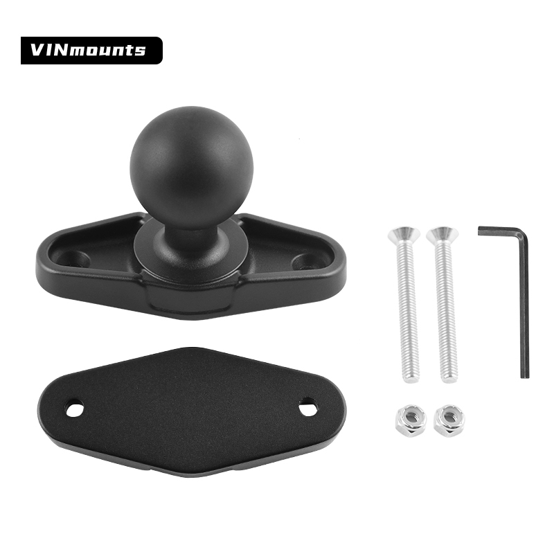 VINmounts Square Post Clamp Base with 2.25 inch Ball for Posts up to 4" or 103mm Wide - D Size Square Post Mount for Mounting Forklift VIN-CD-CCB02-2.25