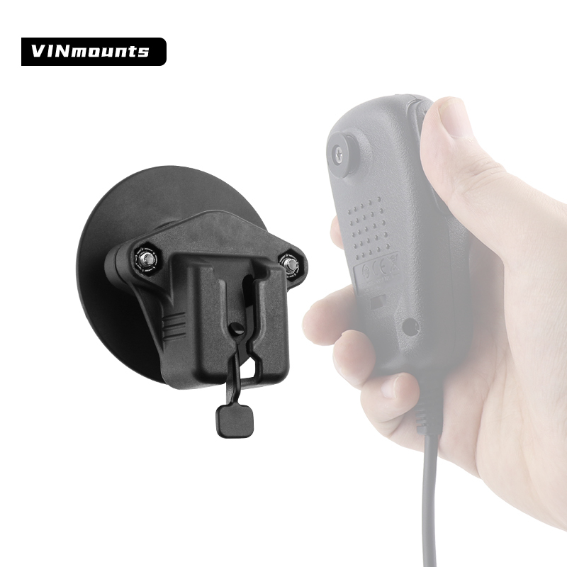 VINmounts Universal Quick-Release Microphone Holder Receiver Base, Locking Face Plate & Diamond Belt Clip for Hand Mic VIN-SM-01/VIN-ZT-03