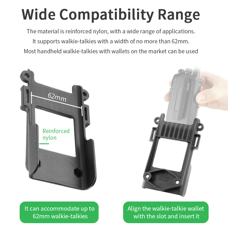 VINmounts 2-Way Radio Belt Clip Holder | Universal Walkie Talkie Holster for Baofeng/Motorola/Kenwood/Yaesu  VIN-DJJ-01