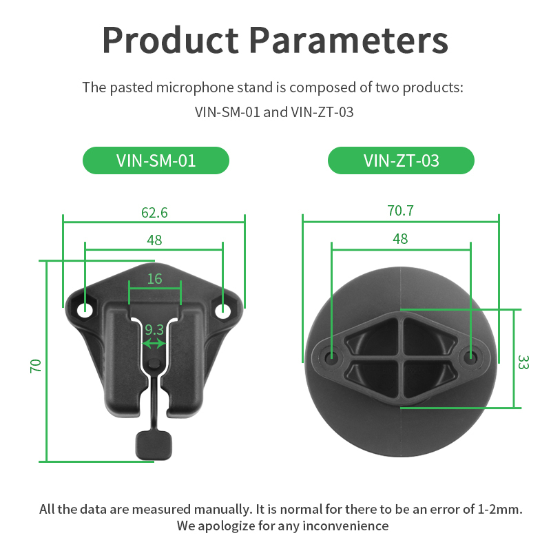 VINmounts Car Microphone Holder with Suction Cup - Hand Mic Mount for Truck/Taxi/Two-Way Radios Compatible with Motorola/Kenwood/Yaesu Two-Way Radios VIN-SM-01+VIN-XP-01
