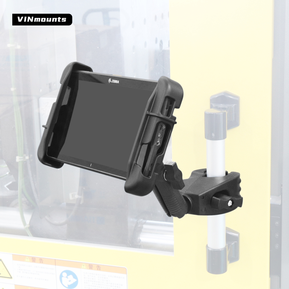 VIN Spring Loaded Holder Tablet Holder for Zebra ET40/45 Model  10" Tablets with or without Case  VIN-PBJ-016