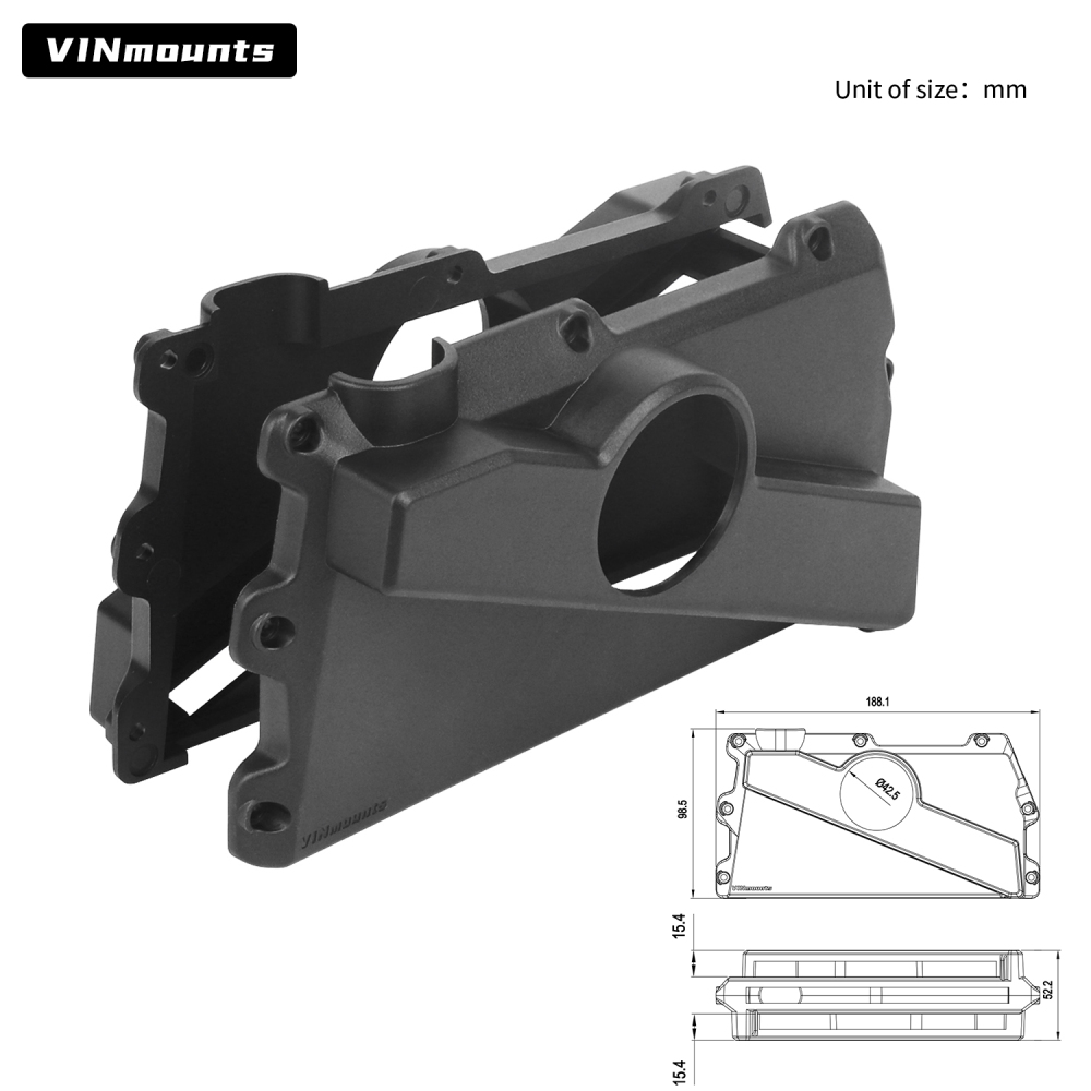 VINmounts Travel Transducer Cover for Livescope LVS34 - Precision Molded from Premium Composite Nylon VIN-BHZ-LVS34
