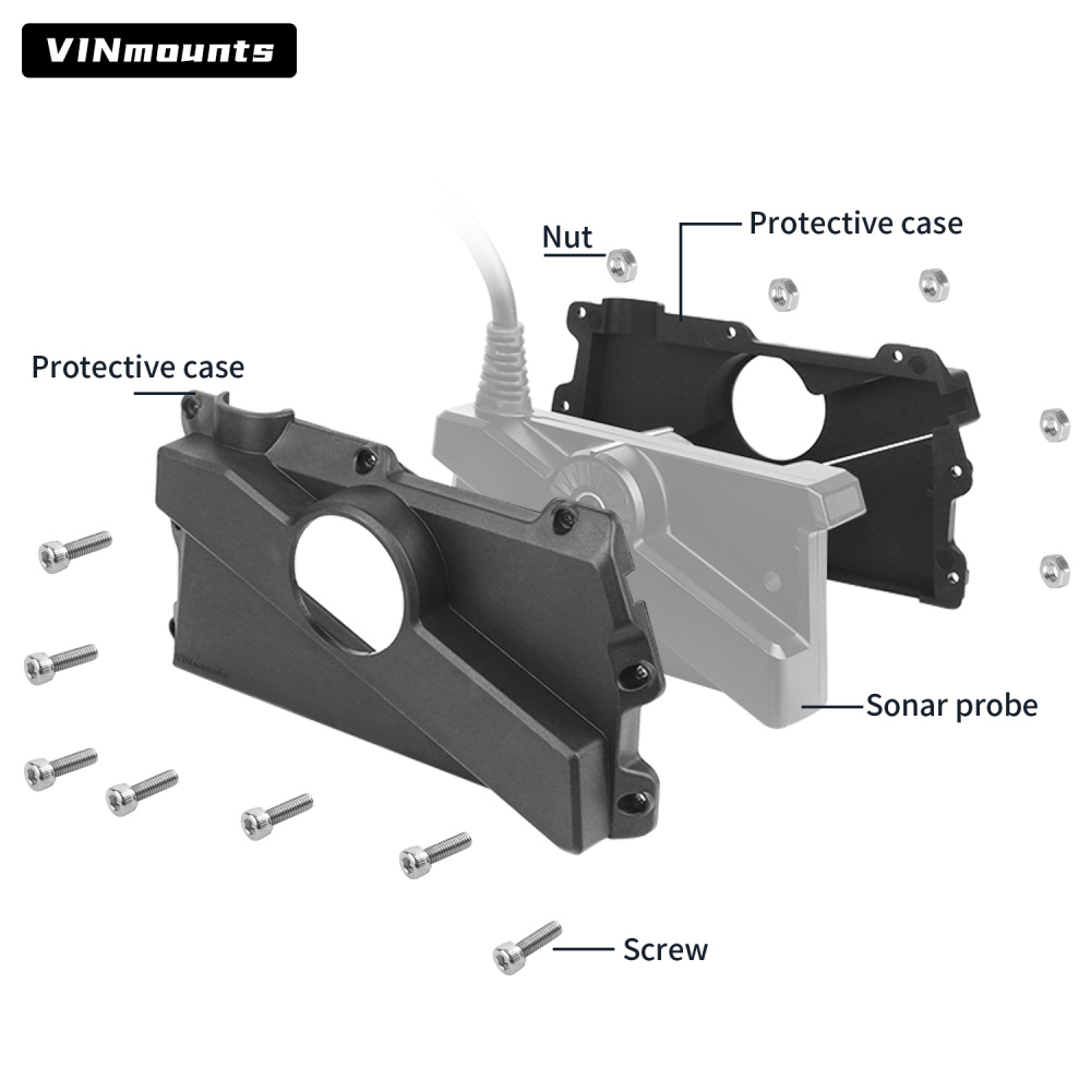 VINmounts Travel Transducer Cover for Livescope LVS34 - Precision Molded from Premium Composite Nylon VIN-BHZ-LVS34