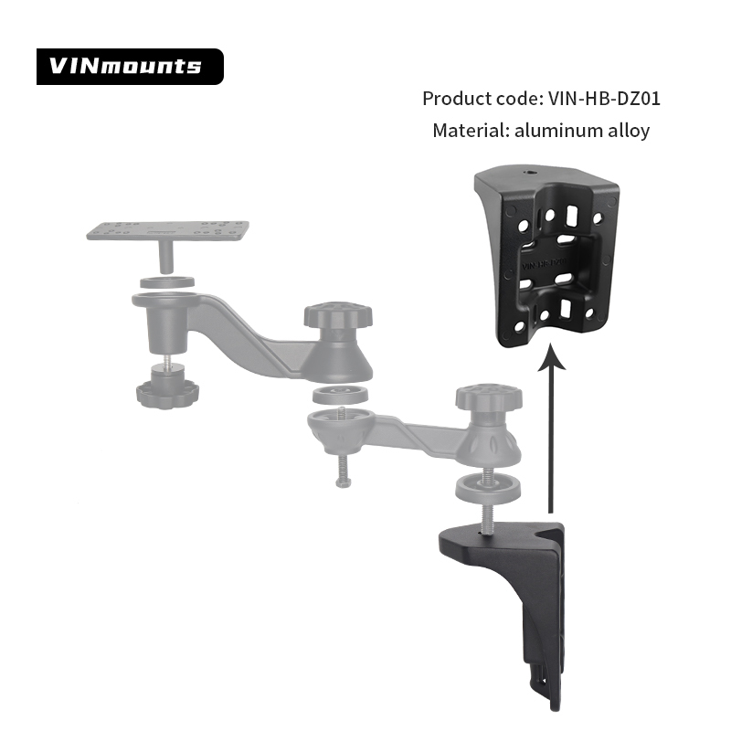 VINmounts Vertical Swing Aluminium Base For Fish Finder Mount VIN-HB-DZ01