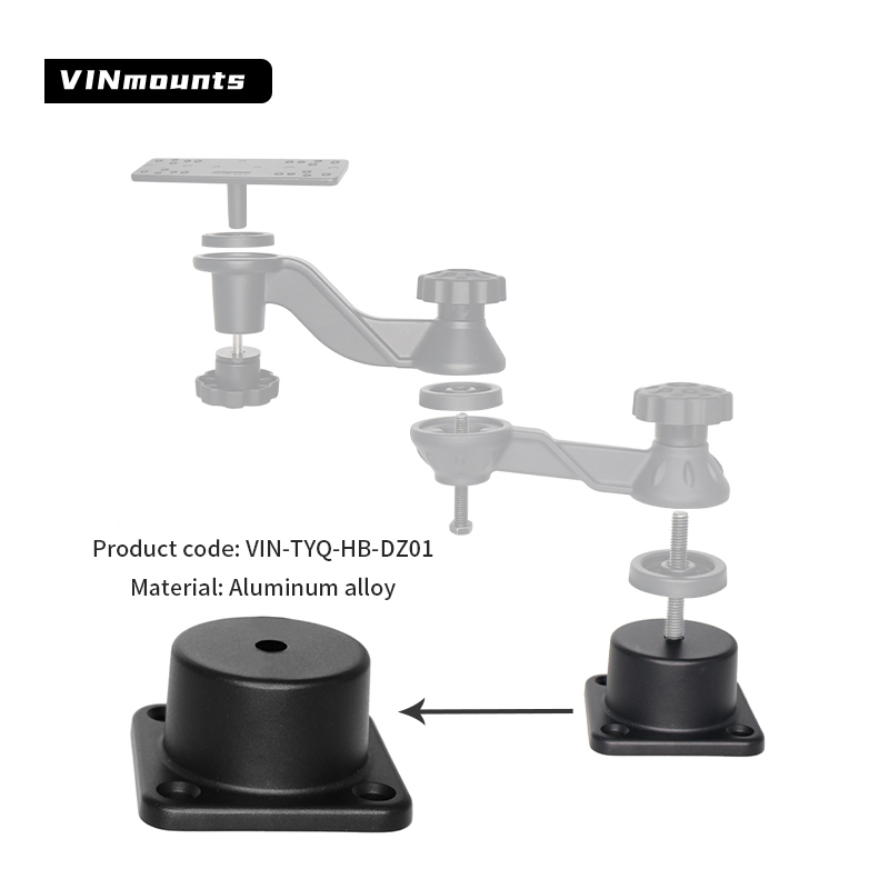 VINmounts Platform for Fish Finder Mount ,Horizontal Swing Arm Base VIN-TYQ-HB-DZ01