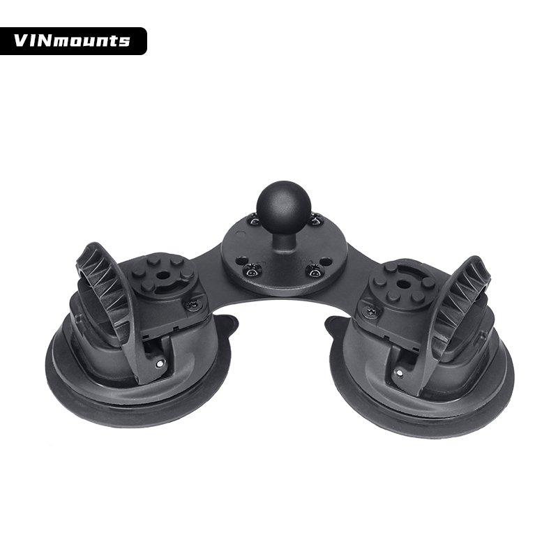VINmounts  Vacuum  Double Suction Cup Mounts with Aluminum Plate for Car Windshiled VIN-B-033-AL