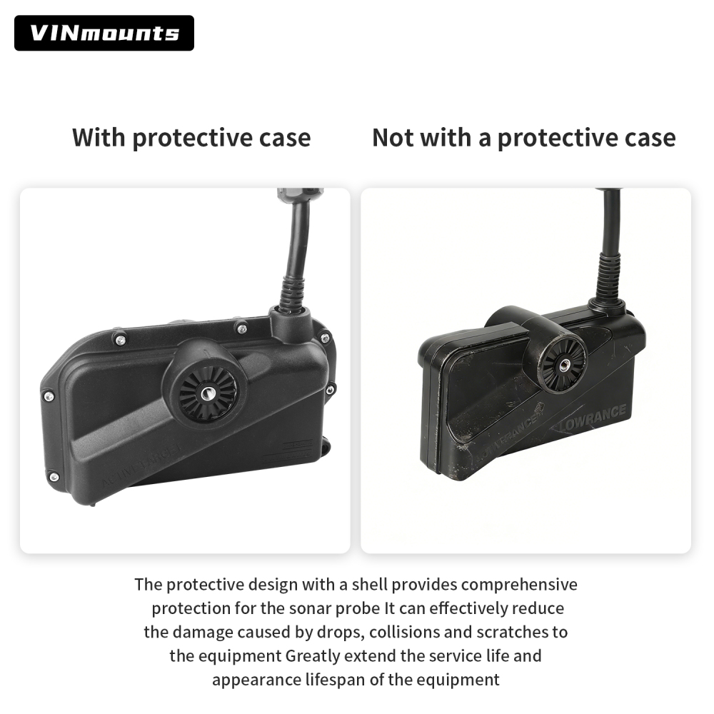 VINmounts Heavy Duty Composite Nylon Protective Cover for Lowrance ActiveTarget 2 Live Sonar VIN-BHZ-AT02