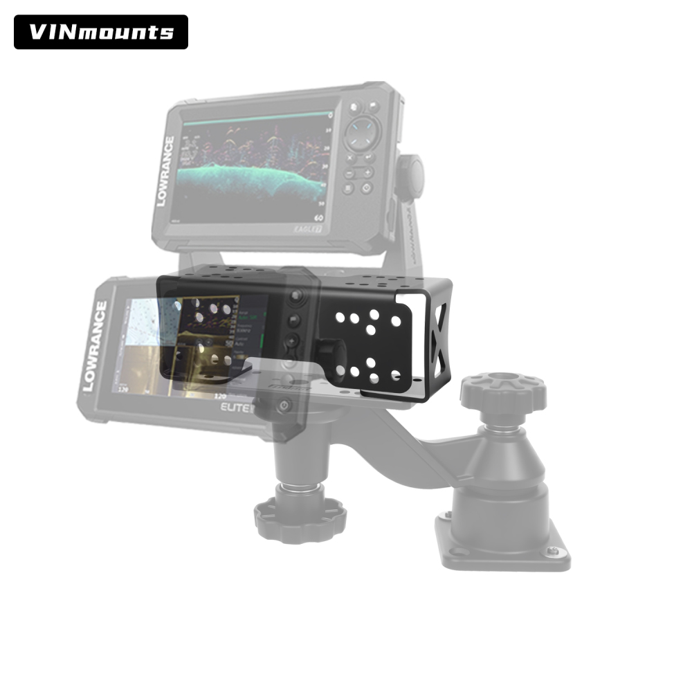 Heavy Duty Universal Dual Mount Base, Marine-Grade Aluminum Fish Finder Bracket for Boat Kayak Marine Electronics VIN-TYQ-007-2