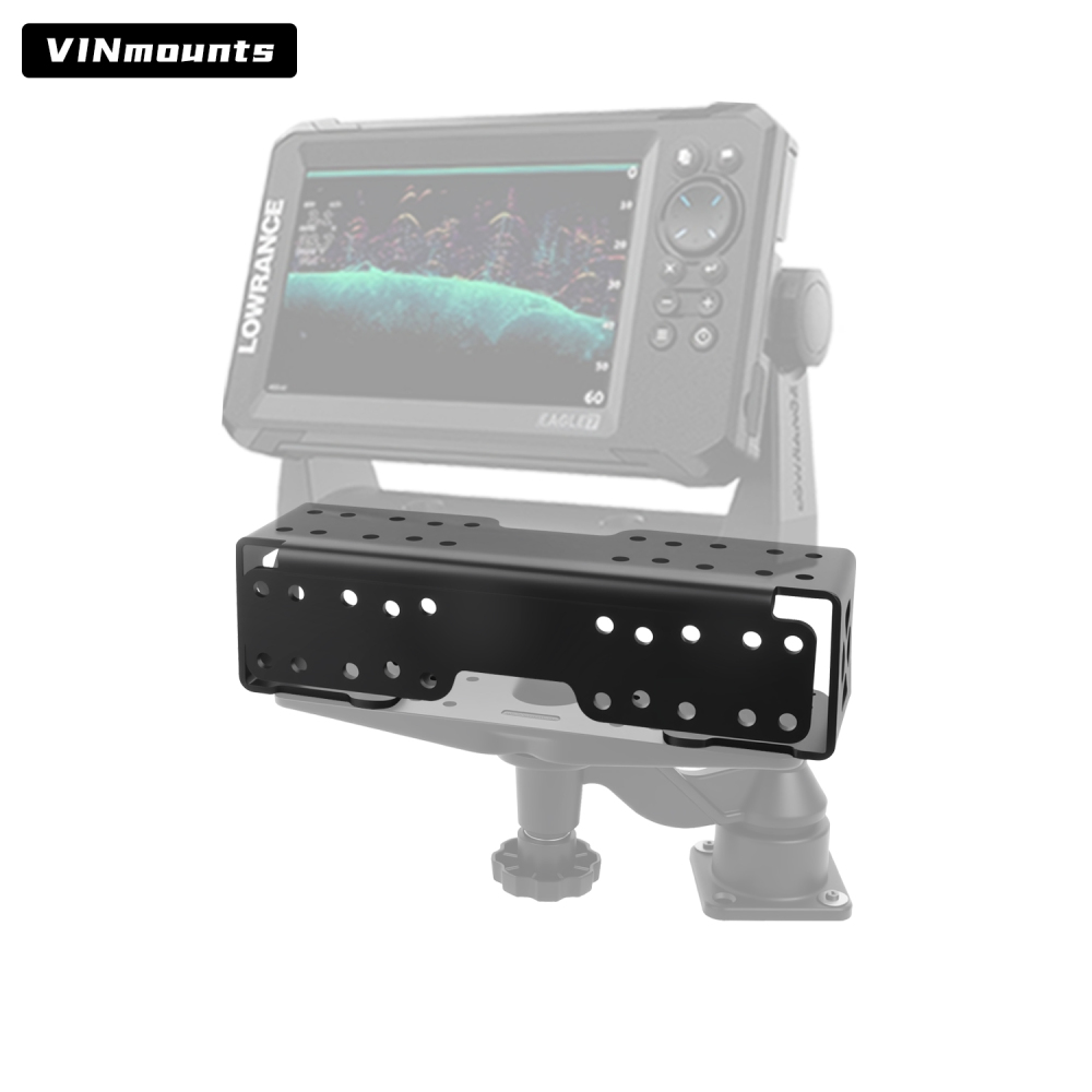 VINmounts Large Dual Mount Base Fish Finder Bracket, Marine-Grade Aluminum Display Mount for TYQ6 Base VIN-TYQ6-2