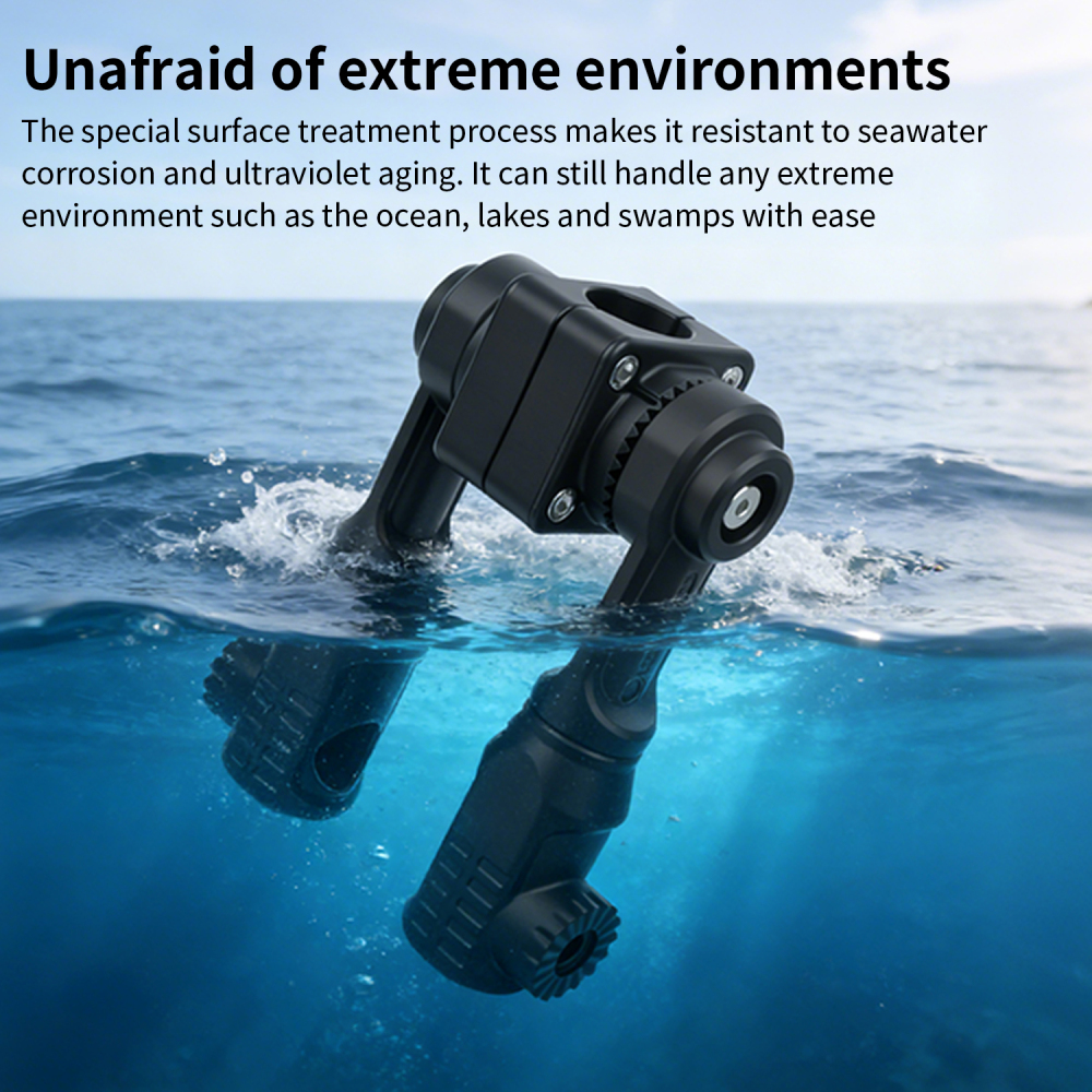 VINmounts Aluminum LiveScope Pole Transducer Mount, Multi-Angle Adjustable Sonar Mount Compatible with Garmin LiveScope LVS34/LVS32/LVS62 & Lowrance ActiveTarget VIN-TYQ-FD014