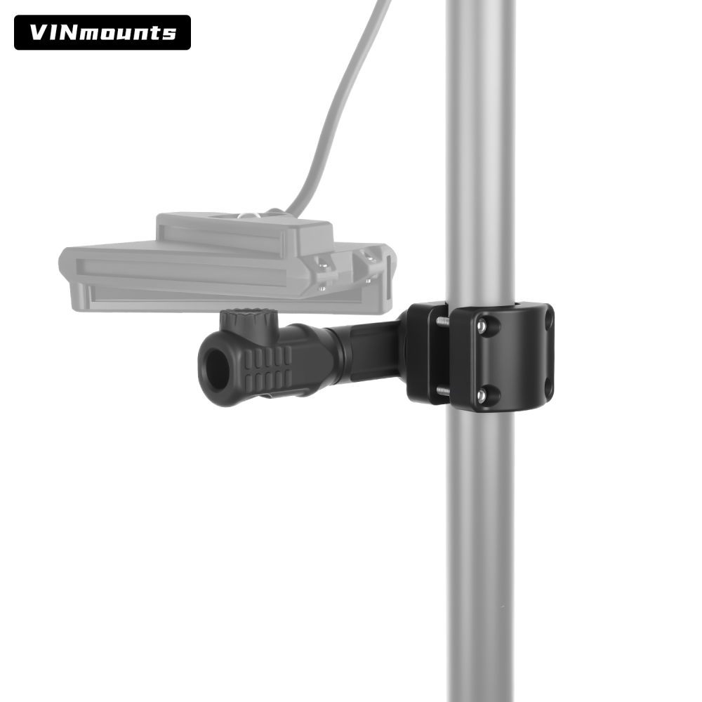 VINmounts Aluminum LiveScope Pole Transducer Mount, Multi-Angle Adjustable Sonar Mount Compatible with Garmin LiveScope LVS34/LVS32/LVS62 & Lowrance ActiveTarget VIN-TYQ-FD014