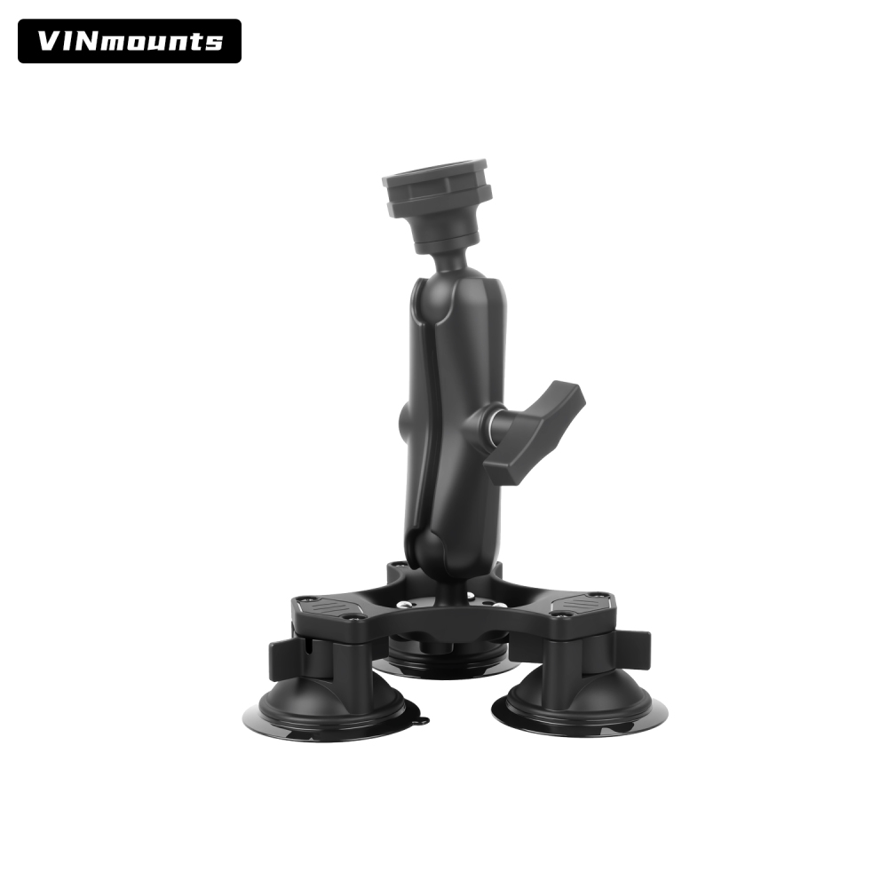 VINmounts Heavy Duty Twist-Lock Triple Suction Mount for Starlink Mini Antenna – Vehicle, RV, Boat & Off-Grid Install | VIN-XL-02(mini) + VIN-C-15A + VIN-XP-03-3L + VIN-C-003