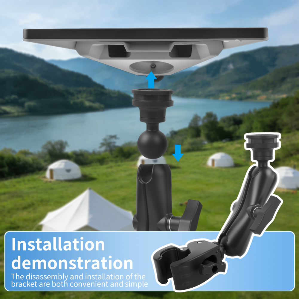 VINmounts Starlink Mini Mount Adapter, Composite Nylon Pipe Bracket for RV, Boat, Pole Installation, VIN-XL-03