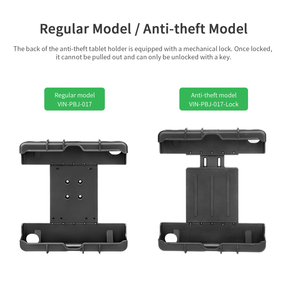 VINmounts Heavy Duty 12.9-13 Inch Tablet Holder for Apple iPad Pro 12.9 2015/2017 & iPad Pro 13 M4 2024 (7th Gen), Reinforced Nylon Adjustable Tablet Mount Clamp for Car Truck RV Boat Desk Wall Mount VIN-PBJ-017