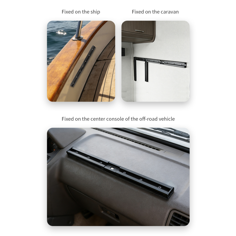 VINmounts Modular Aluminum Mounting Track System, DIY Connectable Rail Track for Boat, RV, Vehicle & Off-Grid Equipment, Straight T-Shape L-Shape Configurations