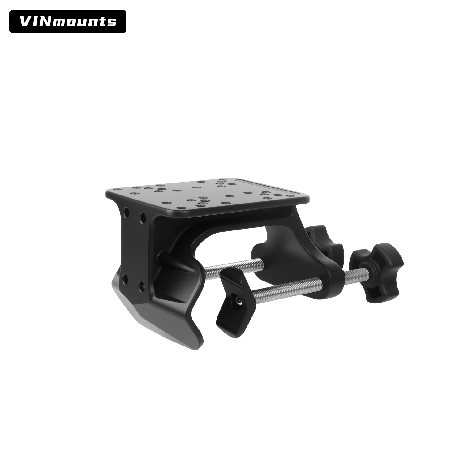 VINmounts Heavy Duty U-Clamp Mount Base for Tubes and Rails, No-Drill Adjustable Pipe Mount for Fish Finders, Tablet Holders, Monitors, Marine Electronics and Industrial Displays VIN-U-03