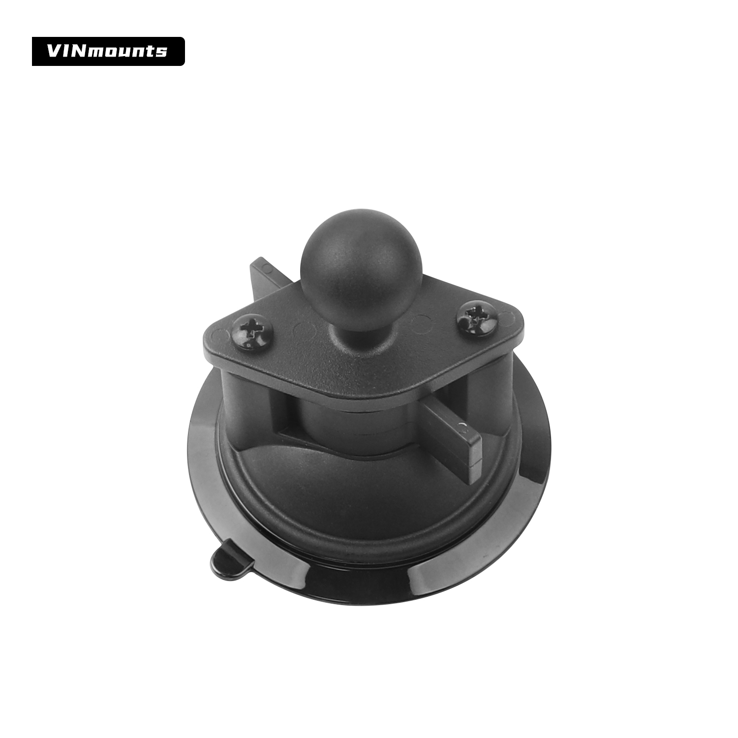 VINmounts Heavy Duty Single Suction Cup Mount with 1" Ball, Reinforced Nylon Vacuum Suction Base for Car Phone Holders, Windshield, Glass and Smooth Surfaces, Strong Hold, VIN-XP-03-1L