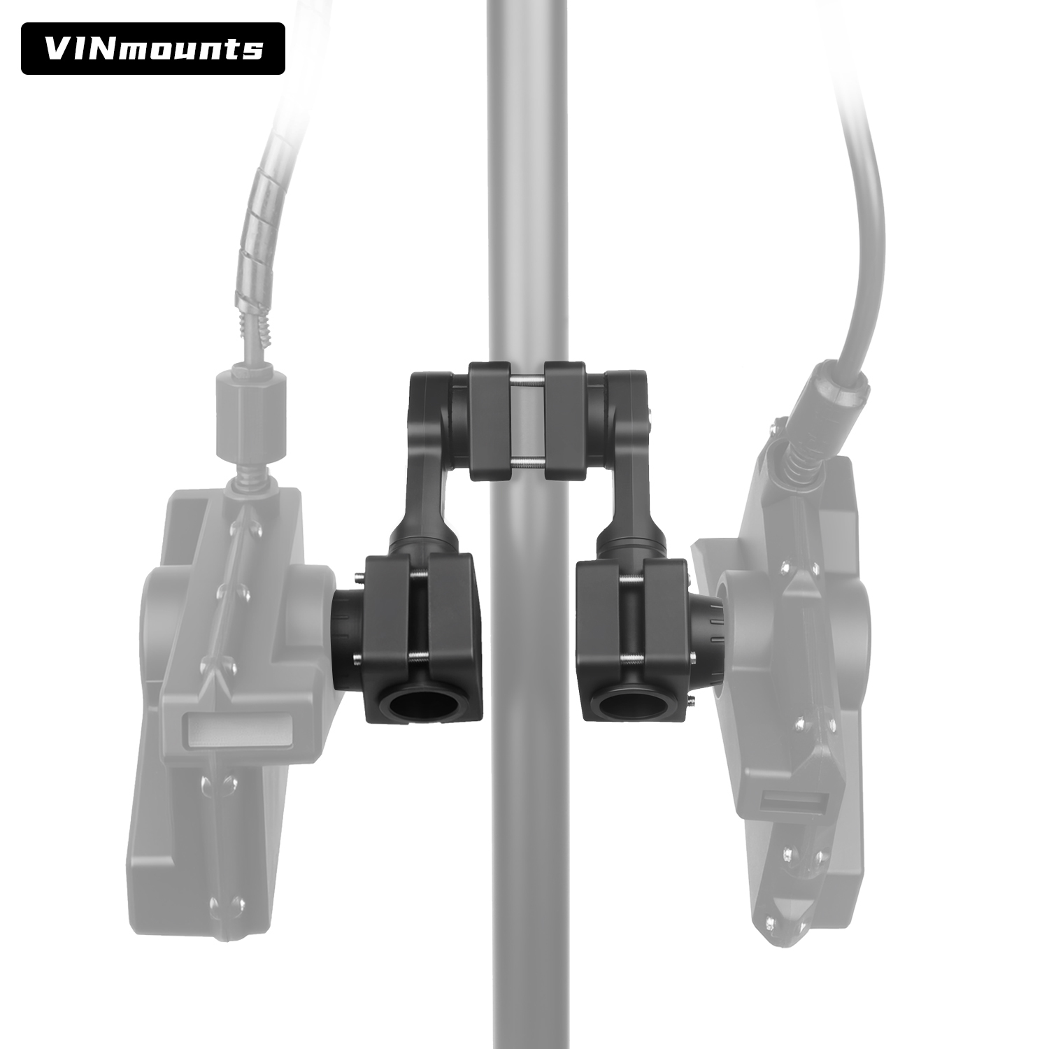 VINmounts Multi-Mode Live Sonar Mount for Garmin LiveScope LVS34 & LVS62, Reinforced Nylon Transducer Bracket VIN-TYQ-FD02-34+62
