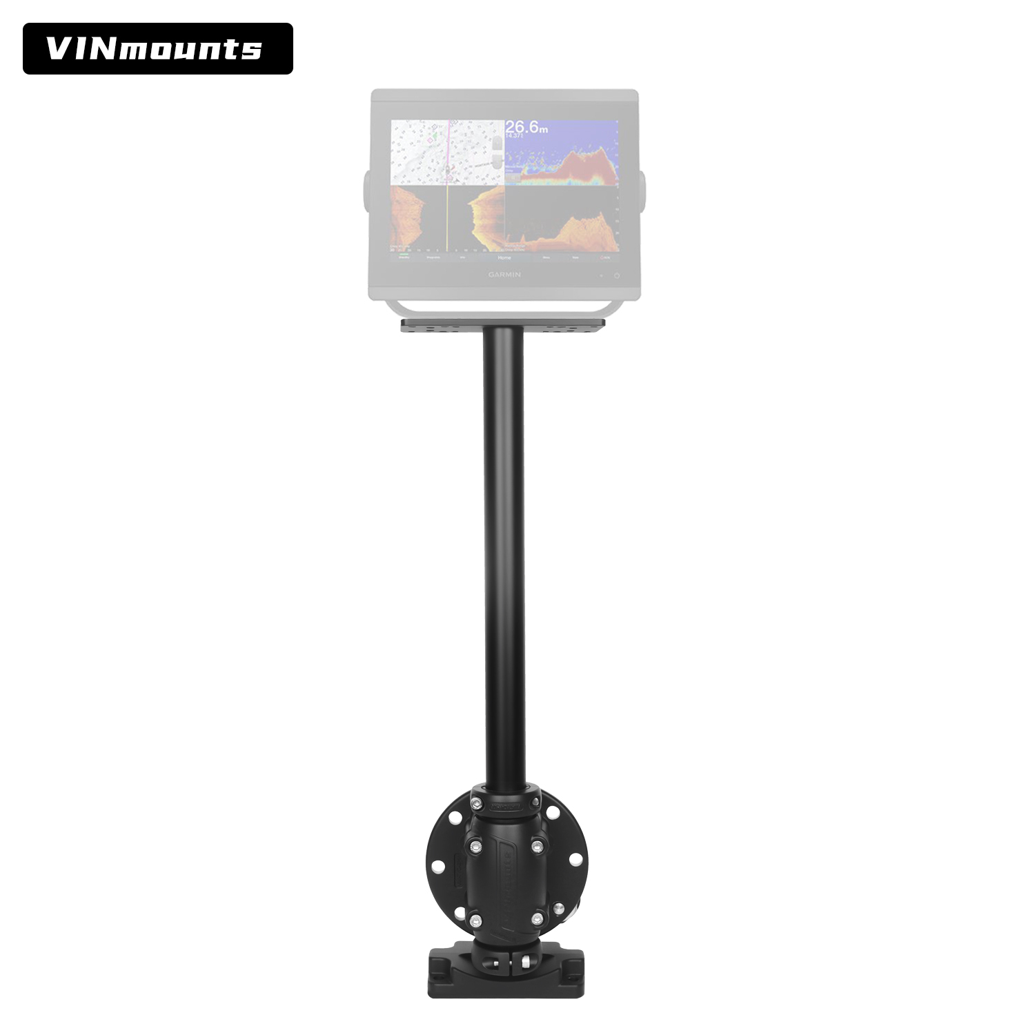VINmounts Fish Finder Display Mount Rotatable Foldable Pillar Stand Bracket VIN-LZ500-007-XZ