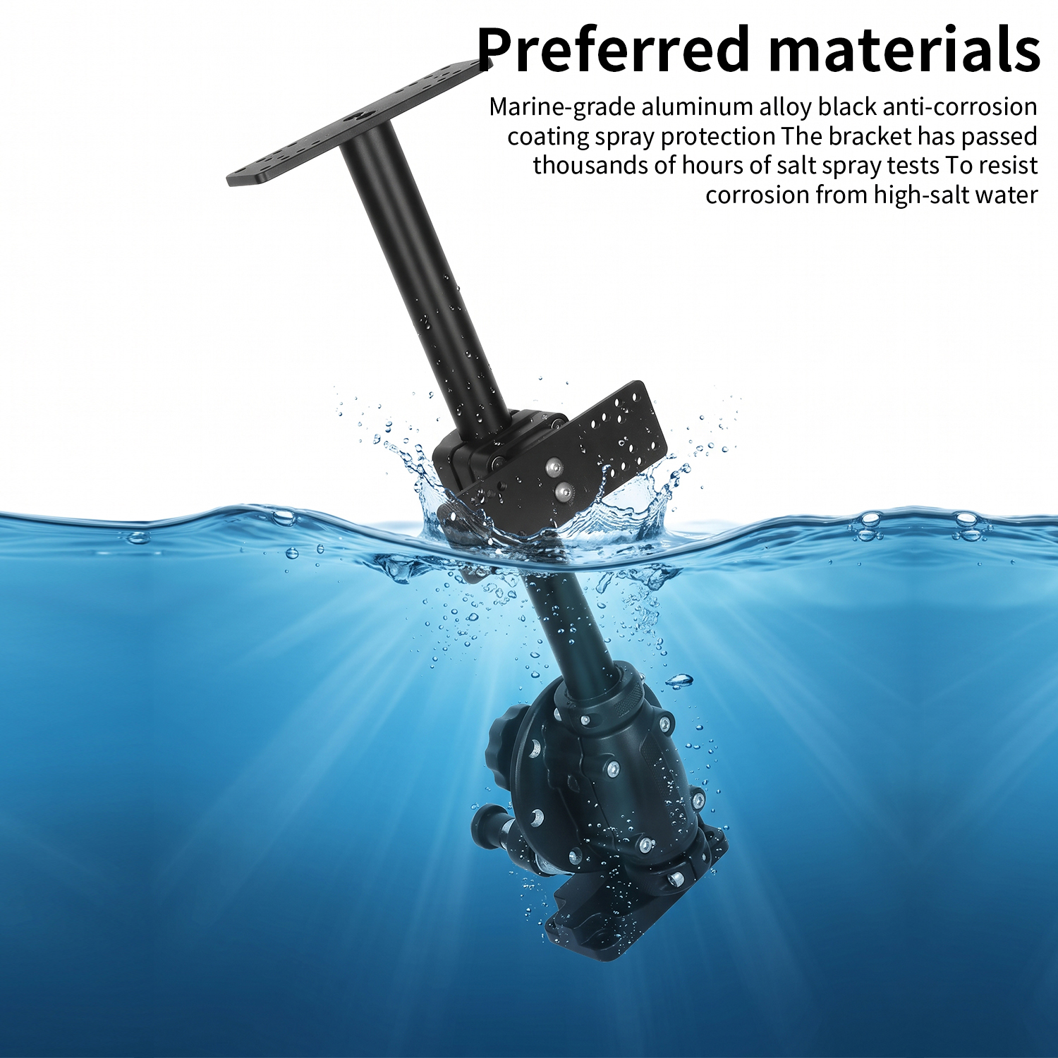 VINmounts Dual Boat Fish Finder Mount, Rotatable Display Pillar Bracket, Knockdown Design VIN-SZLZ500-XZ01