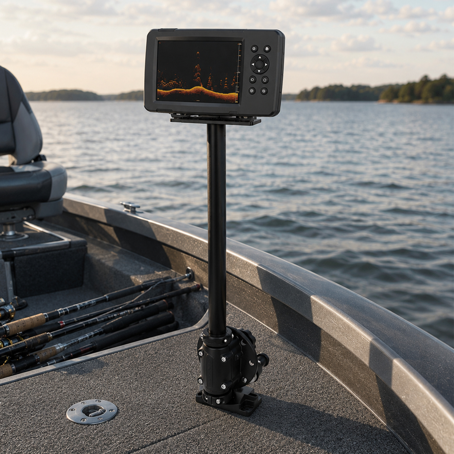 VINmounts Fish Finder Display Mount Rotatable Foldable Pillar Stand Bracket VIN-LZ500-007-XZ