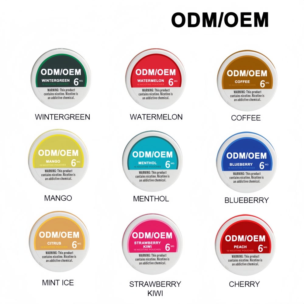 White Label OEM/ODM Nicotine Pouches Mix Flavors/Strengths