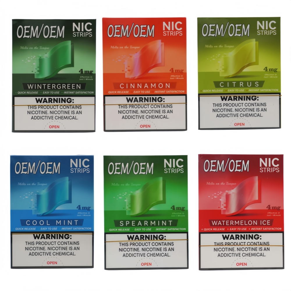 White Label OEM/ODM Nicotine Film Strips Mix Flavors/Strengths