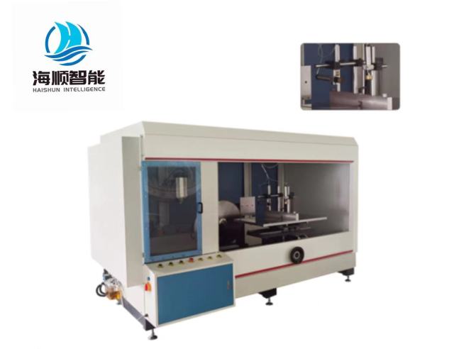Curtain wall corner interface saw