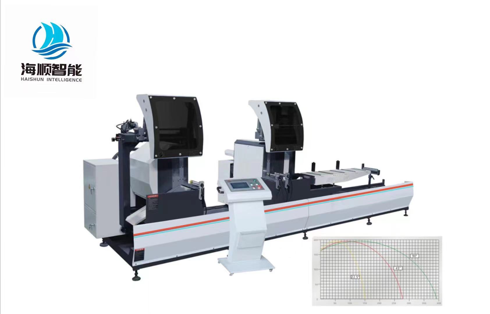 CNC double headed cutting saw with arbitrary angle (CNC three-axis arbitrary swing angle)