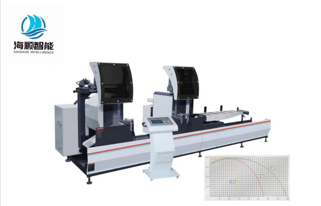 CNC double headed cutting saw with arbitrary angle (CNC three-axis arbitrary swing angle)