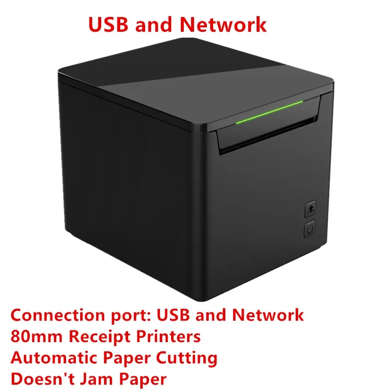 Latest 80mm Receipt Printer Thermal Bill Print Automatic Cutting Supermarket Store Restaurant Use Doesn't Jam Paper High Quality