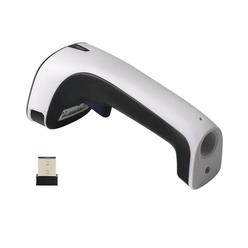 Fashionable High Quality Wireless Red Light Scanner Bar Code QR Scan Gun Store Supermarket Logistics 1D 2D Fast Recognition