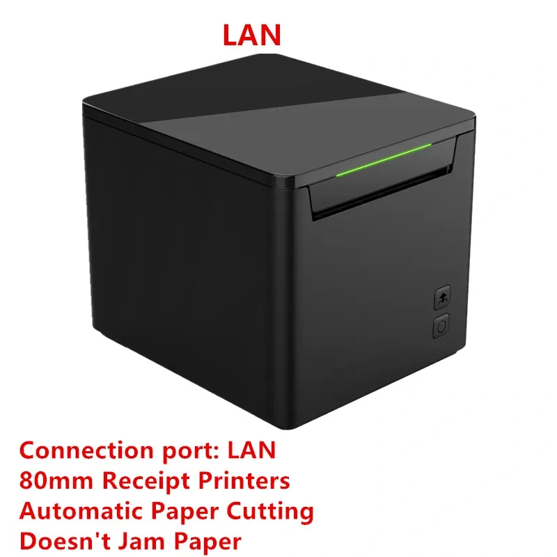 Latest 80mm Receipt Printer Thermal Bill Print Automatic Cutting Supermarket Store Restaurant Use Doesn't Jam Paper High Quality