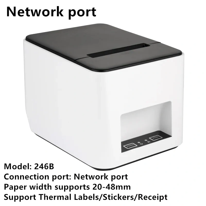 XP-360B Label Barcode Printer Support 20-80mm Width QR Code LOGO Thermal Sticker Receipt Print