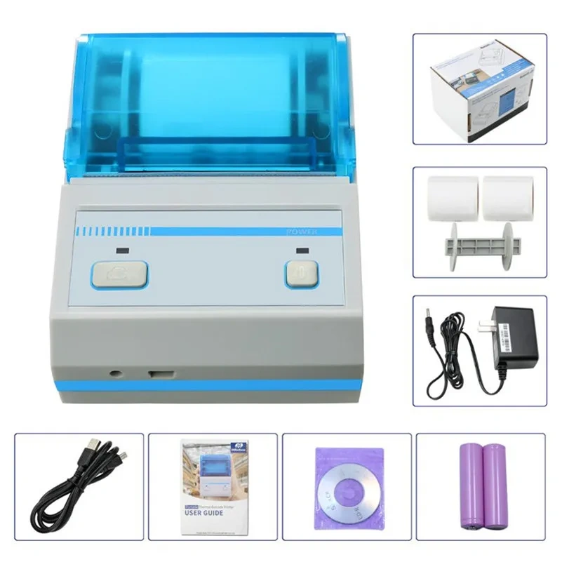 Mini Portable 58mm Bluetooth Barcode Label Printer With Battery Rechargeable High Quality P16L