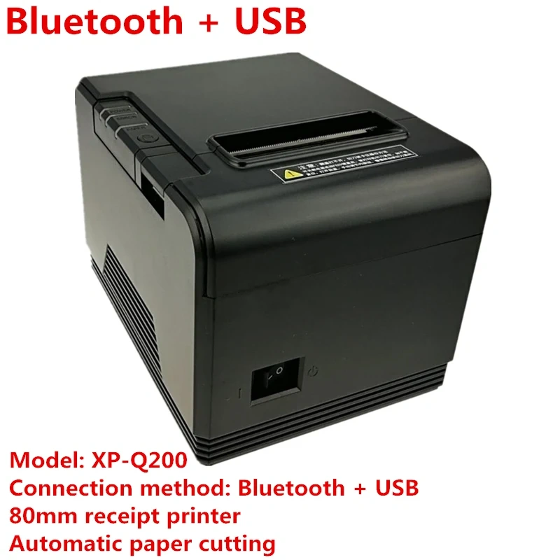 High Quality 80mm Thermal Receipt Printer Small Ticket Barcode Print With Automatic Paper Cutting Function Long Life XP-Q200