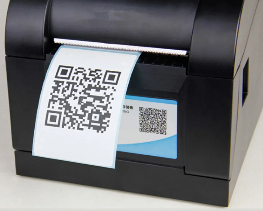High End Thermal Sticker Label Printer  QR Code Receipt  Bill POS Barcode Print Support 20-80mm Width Label Print Paper 350B