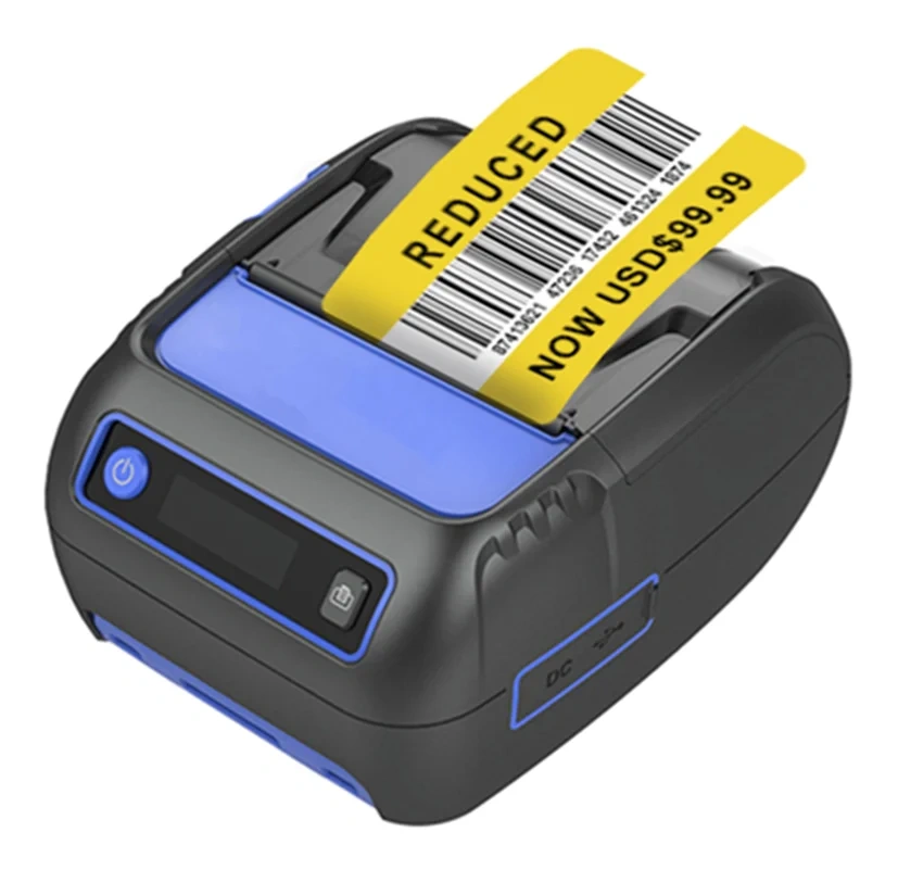 58mm Bluetooth Portable Mini Drop Resistance Printer Receipt Sticker Label Barcode Print With Battery Rechargeable