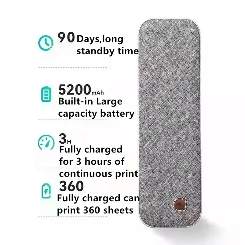 Brand New A4 210mm Bluetooth Receipt Label Stickers Printer Thermal Bill Small Ticket Barcode QR LOGO Print
