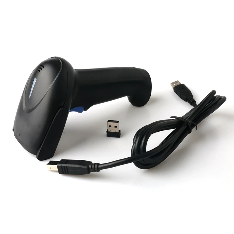 Wireless Red Light Scanner Bar Code QR Scan Gun 1D 2D With Built In Battery High Speed Decoding