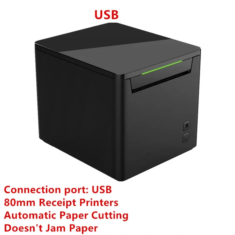 New Original 80mm Receipt Printer Mini Thermal Bill Print Automatic Cutting Supermarket Store Restaurant Use Give Away Paper