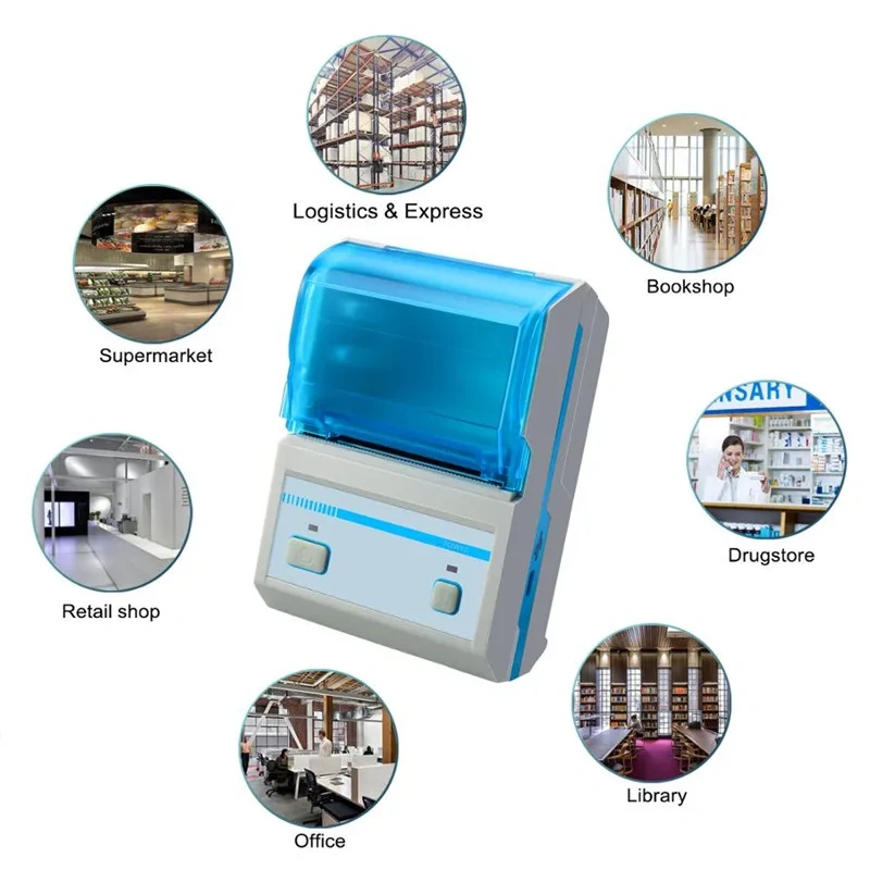 High Quality P16 58mm Bluetooth Mini Portable Printer Pos Thermal Receipt Print With Battery Rechargeable