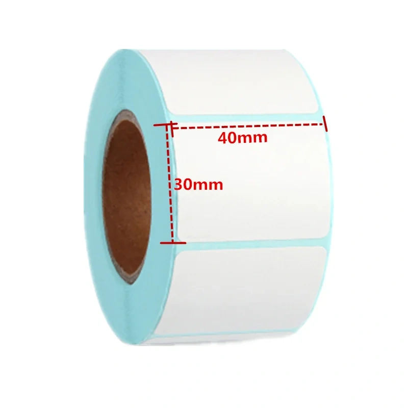 Thermal Sticker Paper 40mmx30mm 800Sheets 5Volume Waterproof Barcode Bar Code Label Print