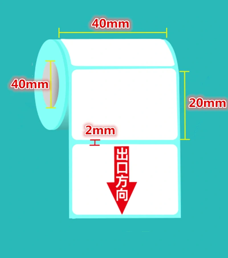 Wholesale 3 Roll 40mmx20mm 1500Sheets Thermal Sticker Label Paper Barcode QR Code Rinting