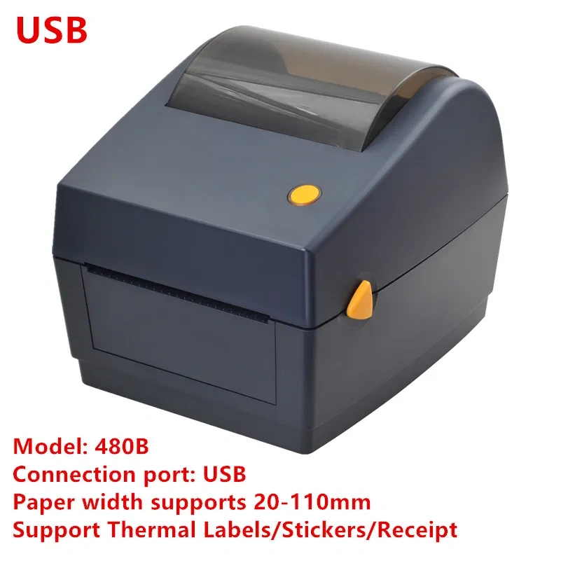 High Quality 480B 4Inch Stickers Barcode Printers Clothing Label Support 20mm-110mm Width Print