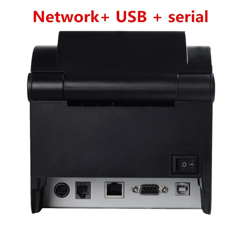 High End Thermal Sticker Label Printer  QR Code Receipt  Bill POS Barcode Print Support 20-80mm Width Label Print Paper 350B