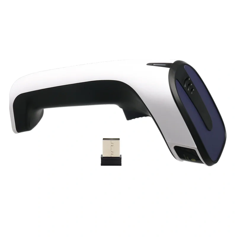 Fashionable High Quality Wireless Red Light Scanner Bar Code QR Scan Gun Store Supermarket Logistics 1D 2D Fast Recognition