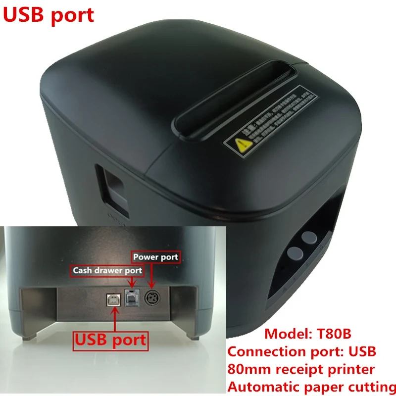 Wholesale High Quality Pos Printers 80mm Thermal Receipt Small Ticket Barcode Print Automatic Cutting Machine